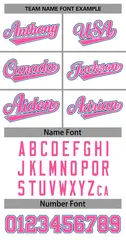 White Pink-White Classic Two-Button Softball Jersey 3