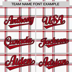 White Plaid Authentic Baseball Jersey 3