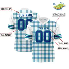 White Plaid Pattern Authentic Football Jersey 2
