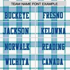 White Plaid Pattern Authentic Football Jersey 3