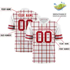 White Plaid Pattern Authentic Football Jersey 2