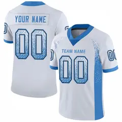 White Powder Blue-Black Drift Fashion Mesh Football Jersey 1