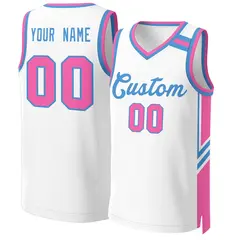 White Powder Blue Classic Mesh Basketball Jersey