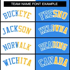 White Powder Blue Gold Two Tone Split Varsity Full-Snap Letterman Jacket 5