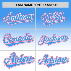 White Powder Blue Gradient Authentic Baseball Jersey 3