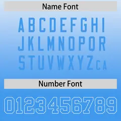 White Powder Blue Gradient Side Pattern Football Jersey 4