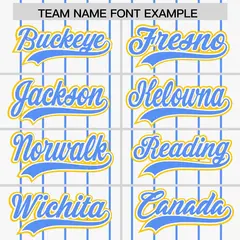 White Powder Blue Gradient Stripe Sleeves Baseball Jersey 3