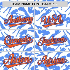 White Powder Blue Graffiti Pattern Baseball Jersey 3