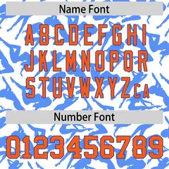 White Powder Blue Graffiti Pattern Baseball Jersey 4