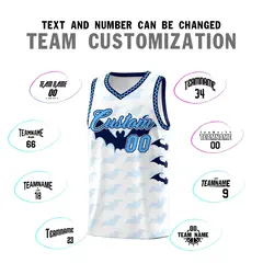 White Powder Blue Halloween Bat Pattern Basketball Jersey 4