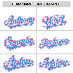 White Powder Blue Pink Varsity Letterman Bomber Jacket Full-Zip Raglan 3