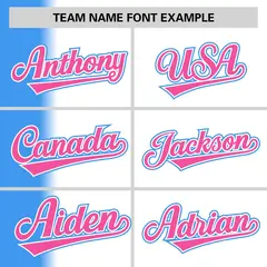 White Powder Blue Pinstripe Gradient Baseball Jersey 3