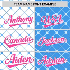 White Powder Blue Plaid Split Authentic Baseball Jersey 3
