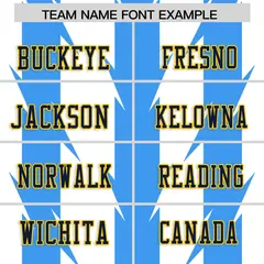 White Powder Blue Razr Stripe Graffiti Flag Football Jersey 3