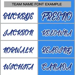 White Powder Blue-Royal Two Tone Split Varsity Full-Snap Letterman Jacket 5