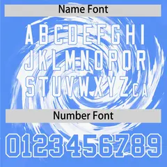 White Powder Blue Swirl Graffiti Baseball Jersey 4