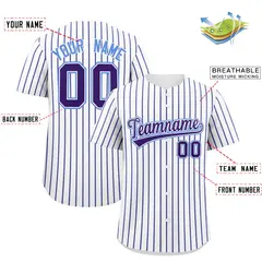 White Powder Blue Tricolor Stripe Fashion Baseball Jersey 2