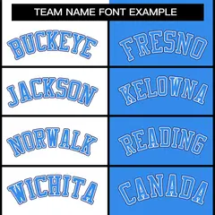 White Powder Blue Two Tone Split Varsity Full-Snap Letterman Jacket 5