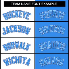 White Powder Blue Two Tone Split Varsity Full-Snap Letterman Jacket 5