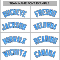 White Powder Blue-White Full-Snap Varsity Letterman Jacket 5