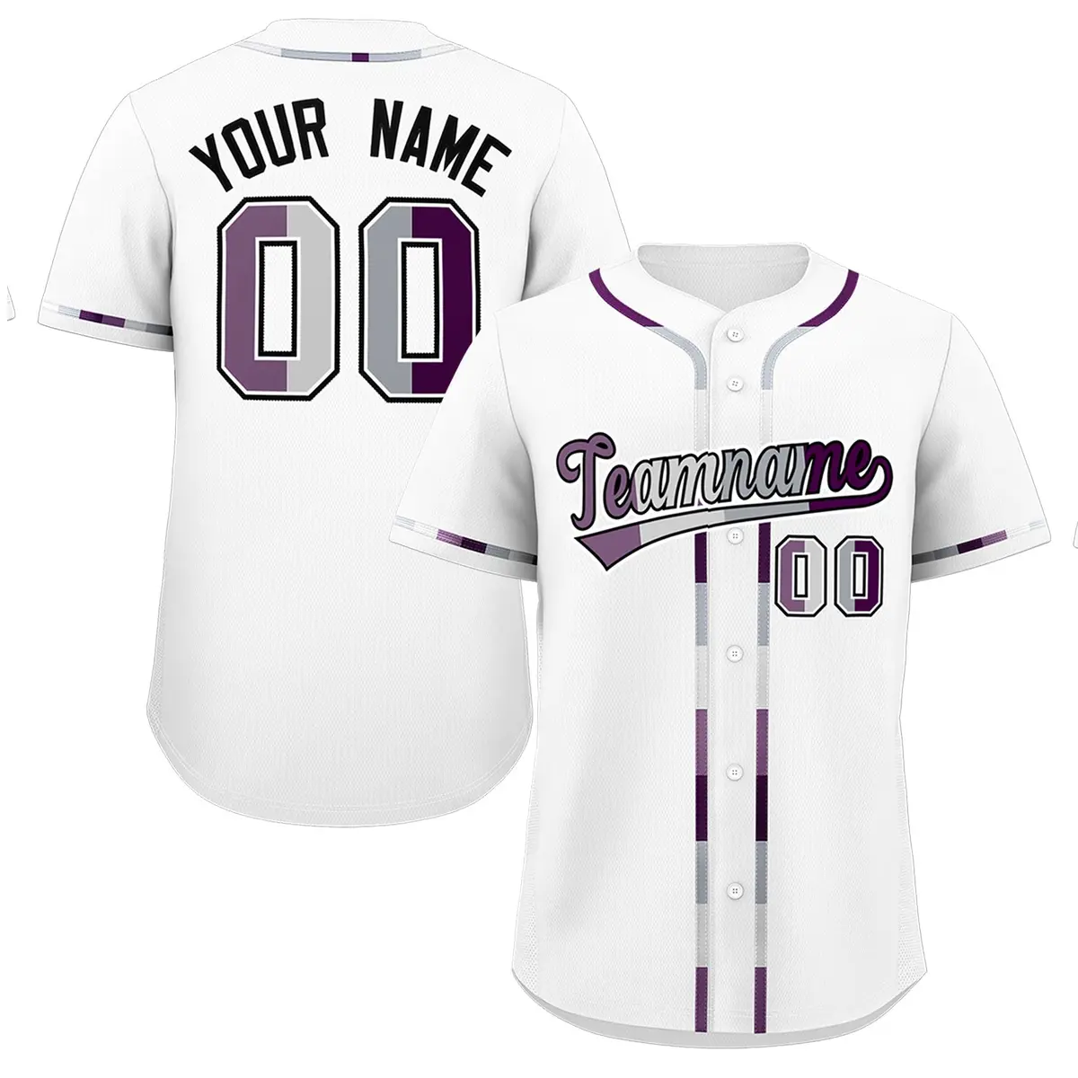 White Pride Month Classic Style Genderless Baseball Jersey