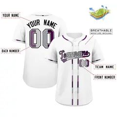 White Pride Month Classic Style Genderless Baseball Jersey 2