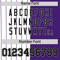 White Purple and Black Pinstripe Raglan Baseball Jersey 4