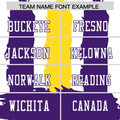 White Purple and Gold Graffiti Pattern Flag Football Jersey 3