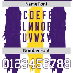 White Purple and Gold Graffiti Pattern Flag Football Jersey 4