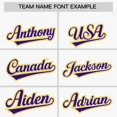 White Purple and Gold Raglan Sleeves Baseball Jersey 3