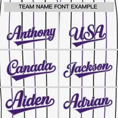 White Purple and Gray Bi-Color Stripes Baseball Jersey 3