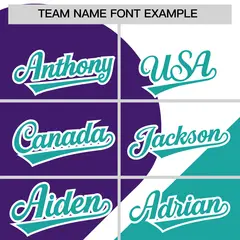White Purple-Aqua Half Heart Color Block Baseball Jersey 3