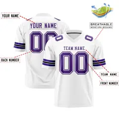 White Purple Classic Authentic Football Jersey 2