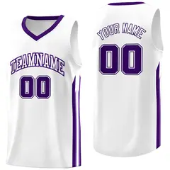 White Purple Classic Fashion Sportwear Basketball Jersey