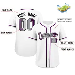 White Purple Classic Pride Month Genderless Baseball Jersey 2