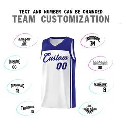 White Purple Classic Sets Basketball Uniform Jersey 4