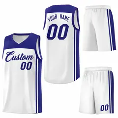 White Purple Classic Sets Basketball Uniform Jersey 6