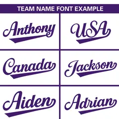 White Purple Full Button Baseball Jersey 3