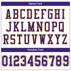 White Purple-Gold Classic Style Mesh Football Jersey 3