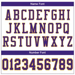 White Purple-Gold Classic Style Mesh Football Jersey 3