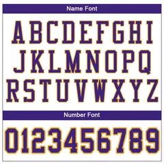 White Purple-Gold Classic Style Mesh Football Jersey 3
