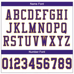 White Purple-Gold Classic Style Mesh Football Jersey 3