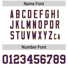 White Purple-Gold Color Block Raglan Sleeves Football Jersey 4