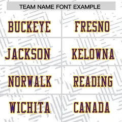 White Purple-Gold Graffiti Line Authentic Football Jersey 3