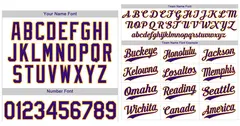White Purple Gold Hook Stripe Baseball Jersey 3