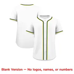 White Purple Gold Kelly Green Mardi Gras Baseball Jersey 2