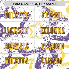 White Purple-Gold Star Pattern Authentic Football Jersey 3