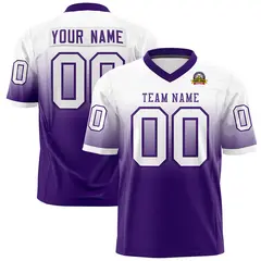 White Purple Gradient Fashion Authentic Football Jersey