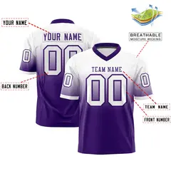 White Purple Gradient Fashion Authentic Football Jersey 2