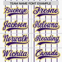 White Purple Gradient Stripe Fashion Sleeves Baseball Jersey 3